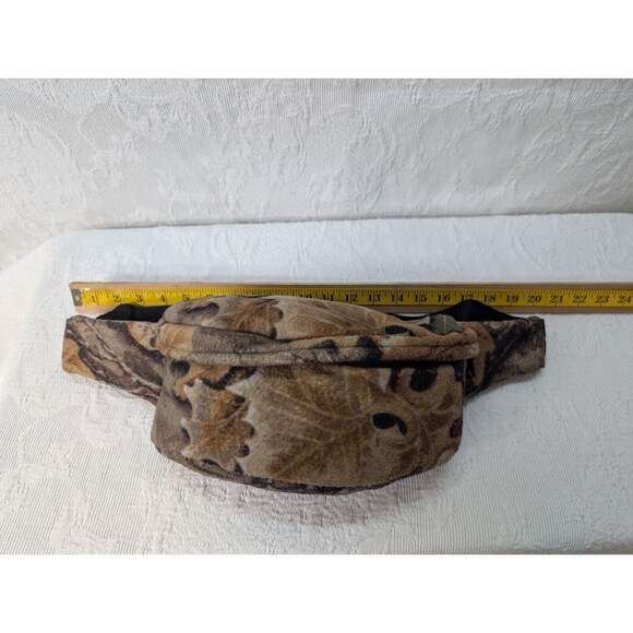 Mountain Cork Fleece Pouch Forest Camouflage Vintage USA Hip Bum Bag Fannypack - Picture 9 of 12